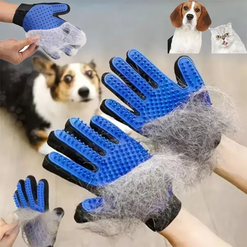Gant de toilettage en silicone pour chiens et chats, brosse de bain et peigne de nettoyage pour animaux de compagnie - Image 1