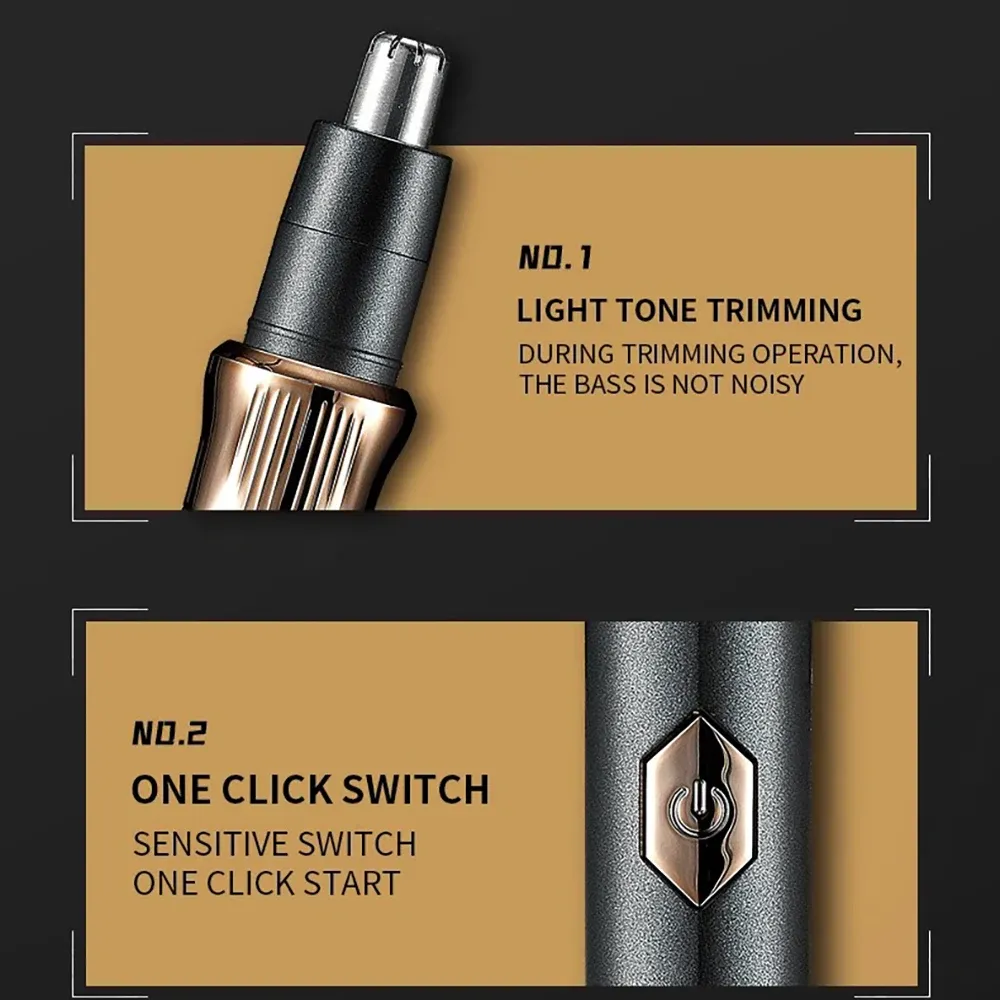 Tondeuse à sourcils électrique rechargeable Kemei pour oreilles et nez, indolore, professionnelle, pour hommes et femmes, charge rapide USB-C 5