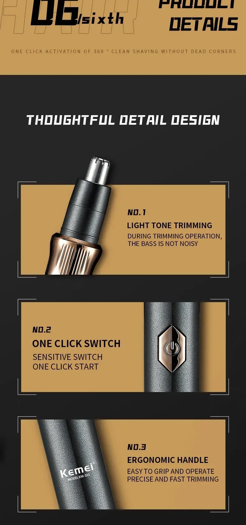 Tondeuse compacte et ergonomique