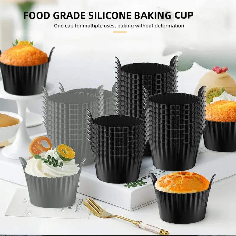 Ramequins en silicone antiadhésifs réutilisables, vue d'ensemble