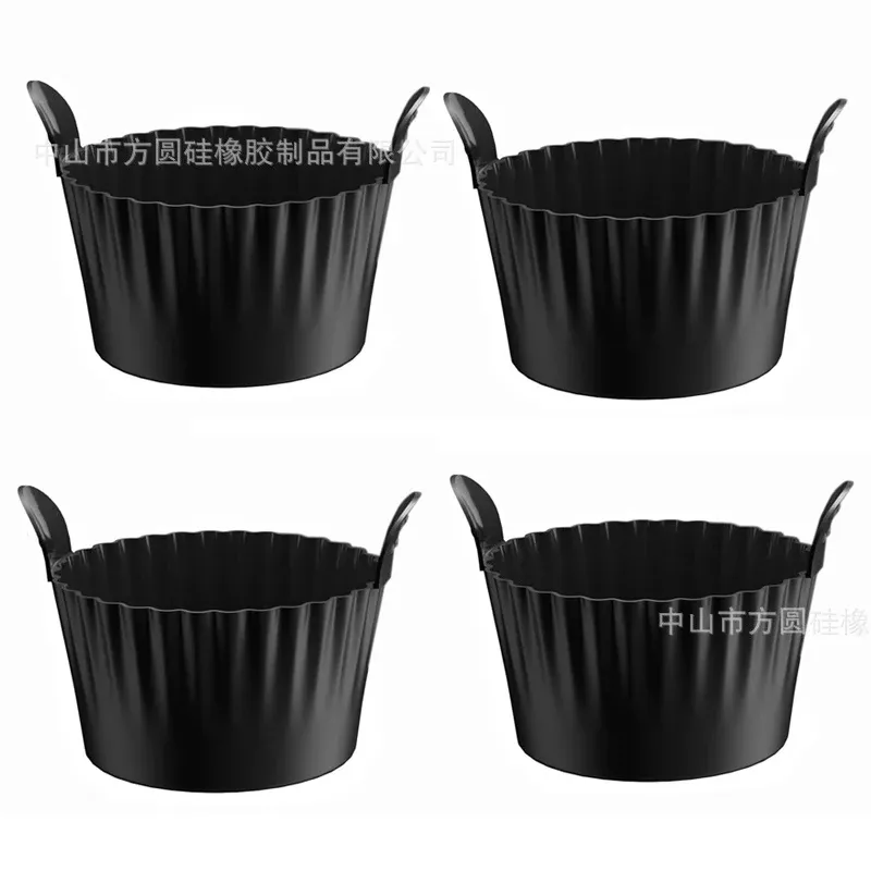 Ramequins ronds en silicone antiadhésifs et réutilisables pour friteuse à air, qualité alimentaire, lot de 4 6