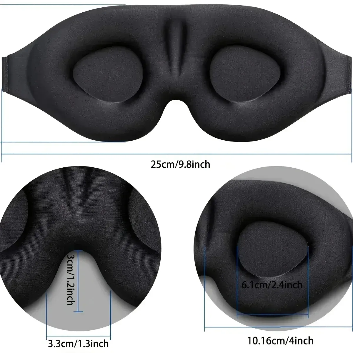 Masque de sommeil 3D profilé, confort au quotidien