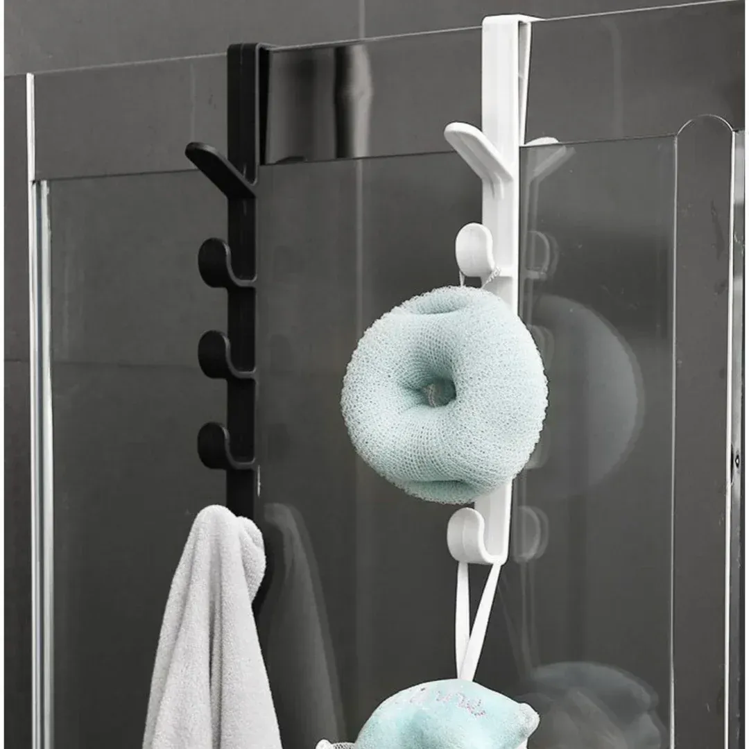 Crochet de rangement mural pour porte, support de rangement derrière la porte pour vêtements, manteaux, chapeaux, serviettes, accessoires de chambre et de salle de bain 4