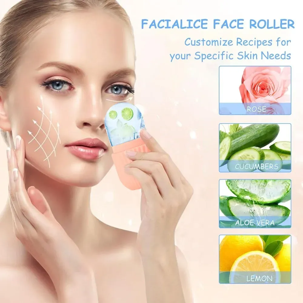 Ensemble de rouleaux de massage facial en acier inoxydable avec pierre Gua Sha, outils de soin de la peau pour le lifting et le massage du visage 3