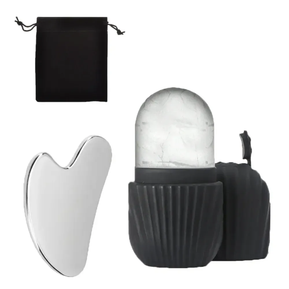 Coffret rouleau de glace en acier inoxydable Gua Sha