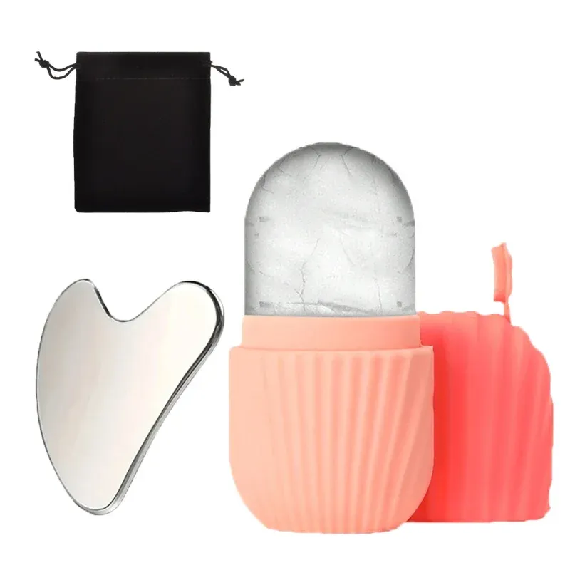 Ensemble de rouleaux de massage facial en acier inoxydable avec pierre Gua Sha, outils de soin de la peau pour le lifting et le massage du visage 11
