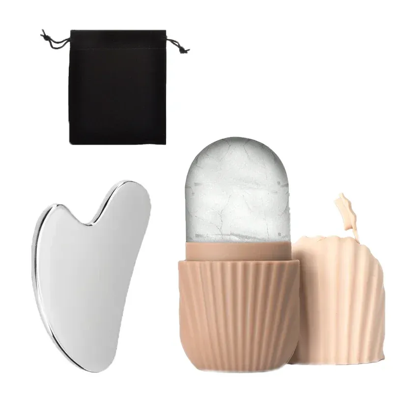 Ensemble de rouleaux de massage facial en acier inoxydable avec pierre Gua Sha, outils de soin de la peau pour le lifting et le massage du visage 13