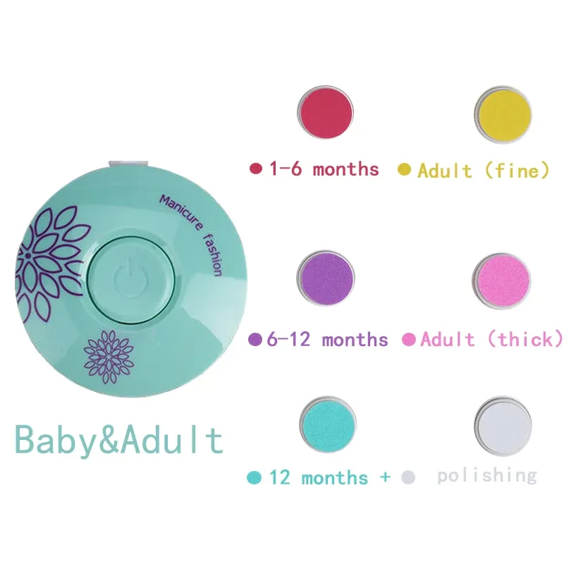 Coupe-ongles électrique pour bébé, lime à ongles pour enfant, ciseaux de manucure pour nourrissons, kit d'hygiène pour bébé, coupe-ongles pour nouveau-né 9