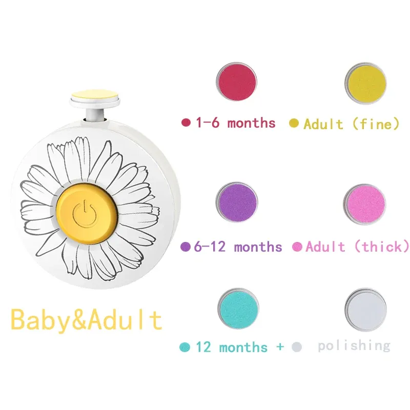Coupe-ongles électrique pour bébé, lime à ongles pour enfant, ciseaux de manucure pour nourrissons, kit d'hygiène pour bébé, coupe-ongles pour nouveau-né 7