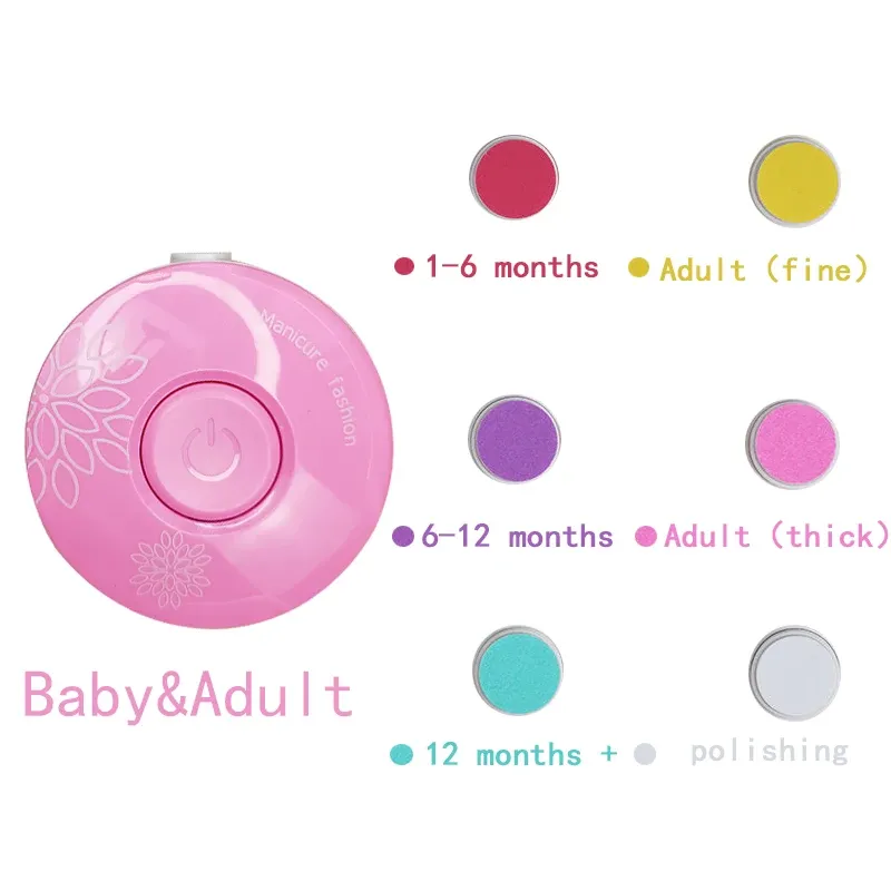 Coupe-ongles électrique pour bébé, lime à ongles pour enfant, ciseaux de manucure pour nourrissons, kit d'hygiène pour bébé, coupe-ongles pour nouveau-né 8