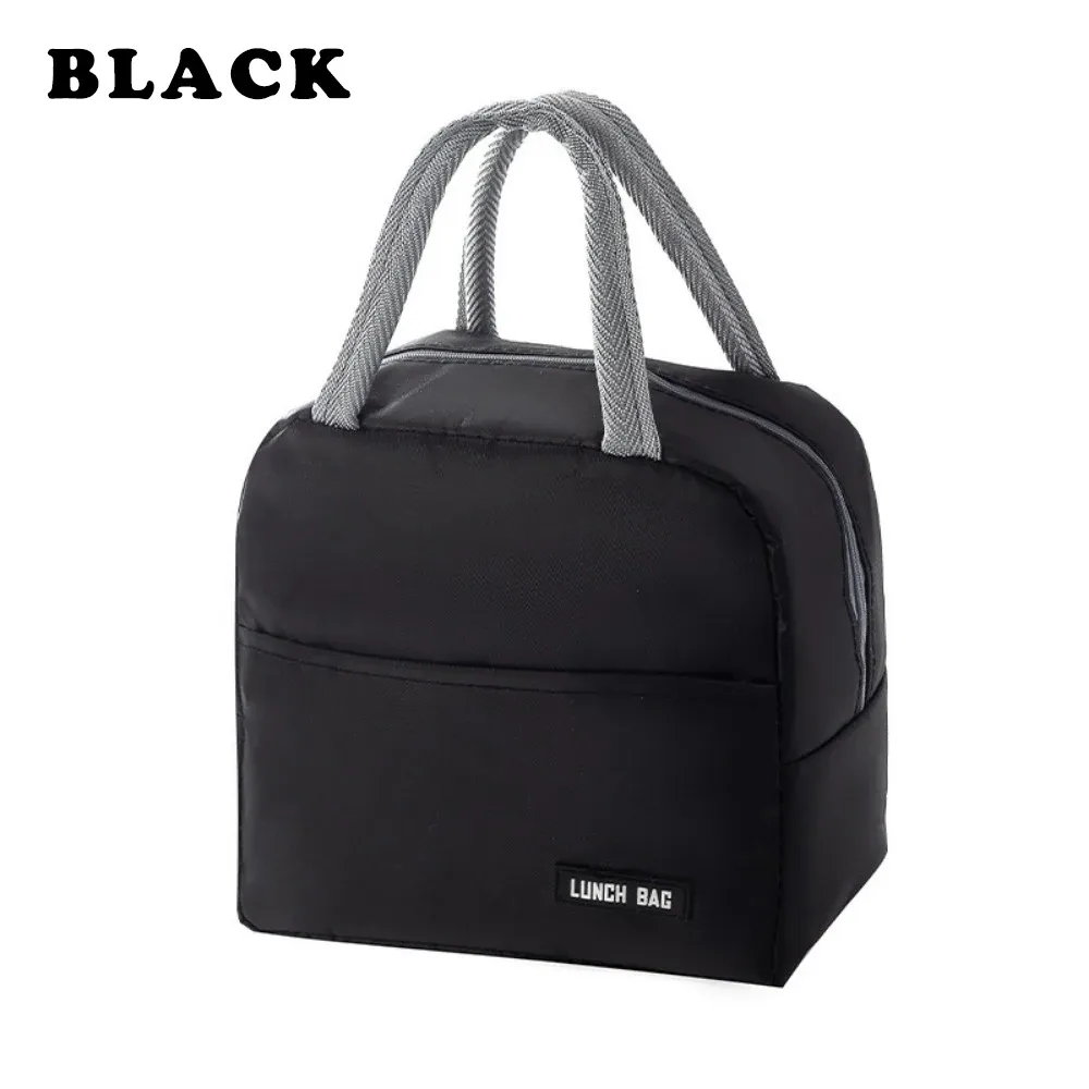 Sac à déjeuner isotherme portable en sergé uni 10