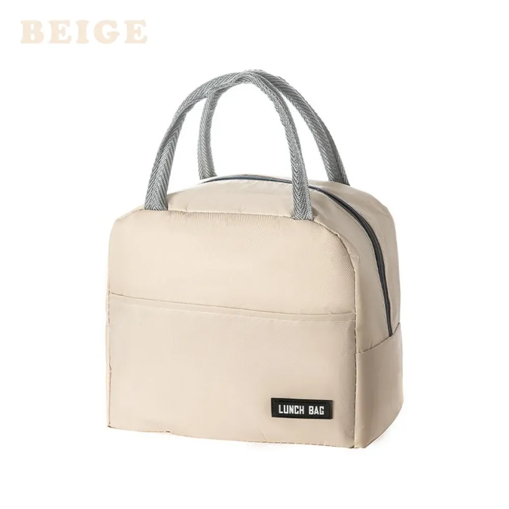 Sac à déjeuner isotherme portable en sergé uni 9
