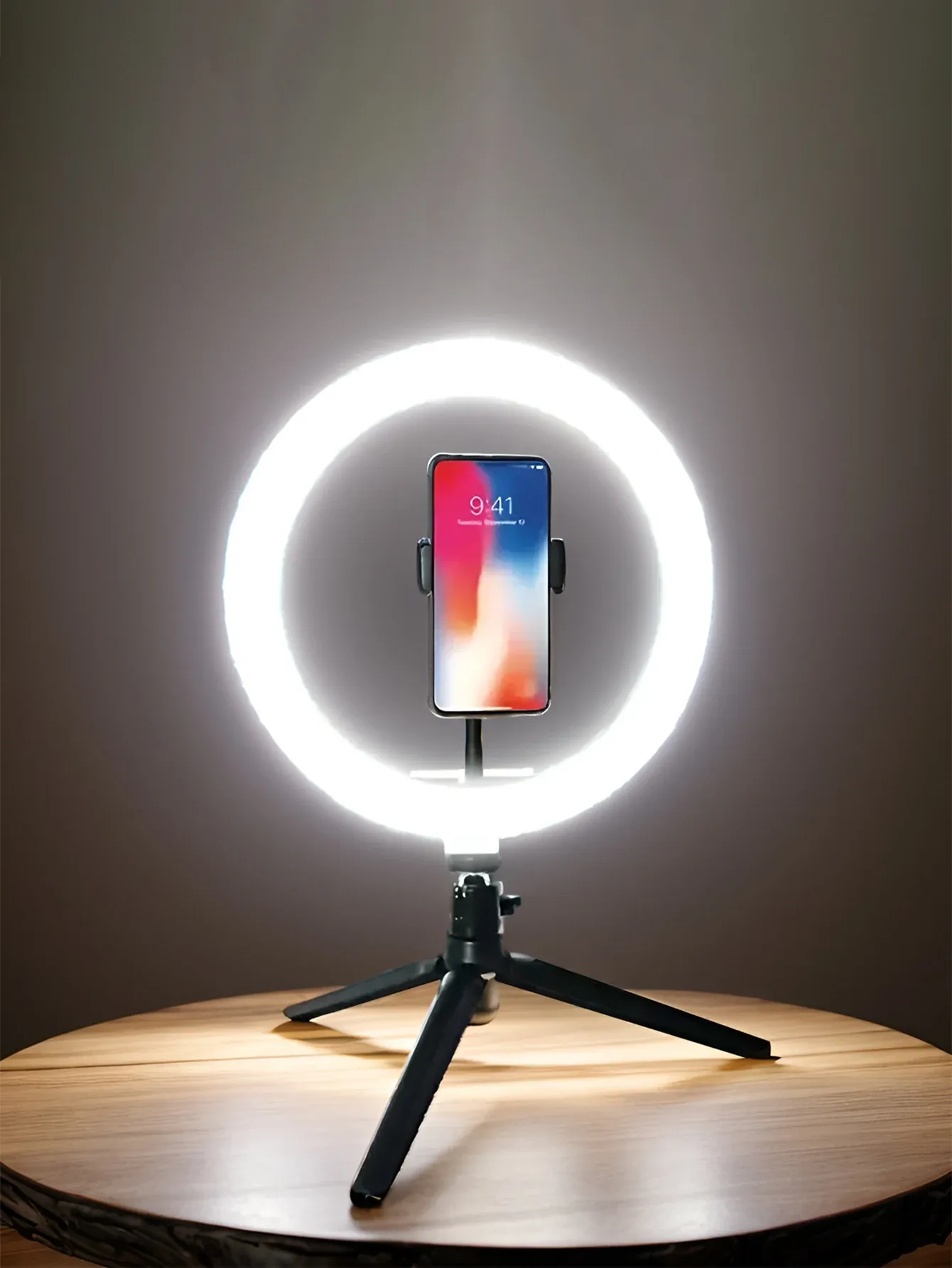 Anneau lumineux 26 cm avec trépied - Image 1
