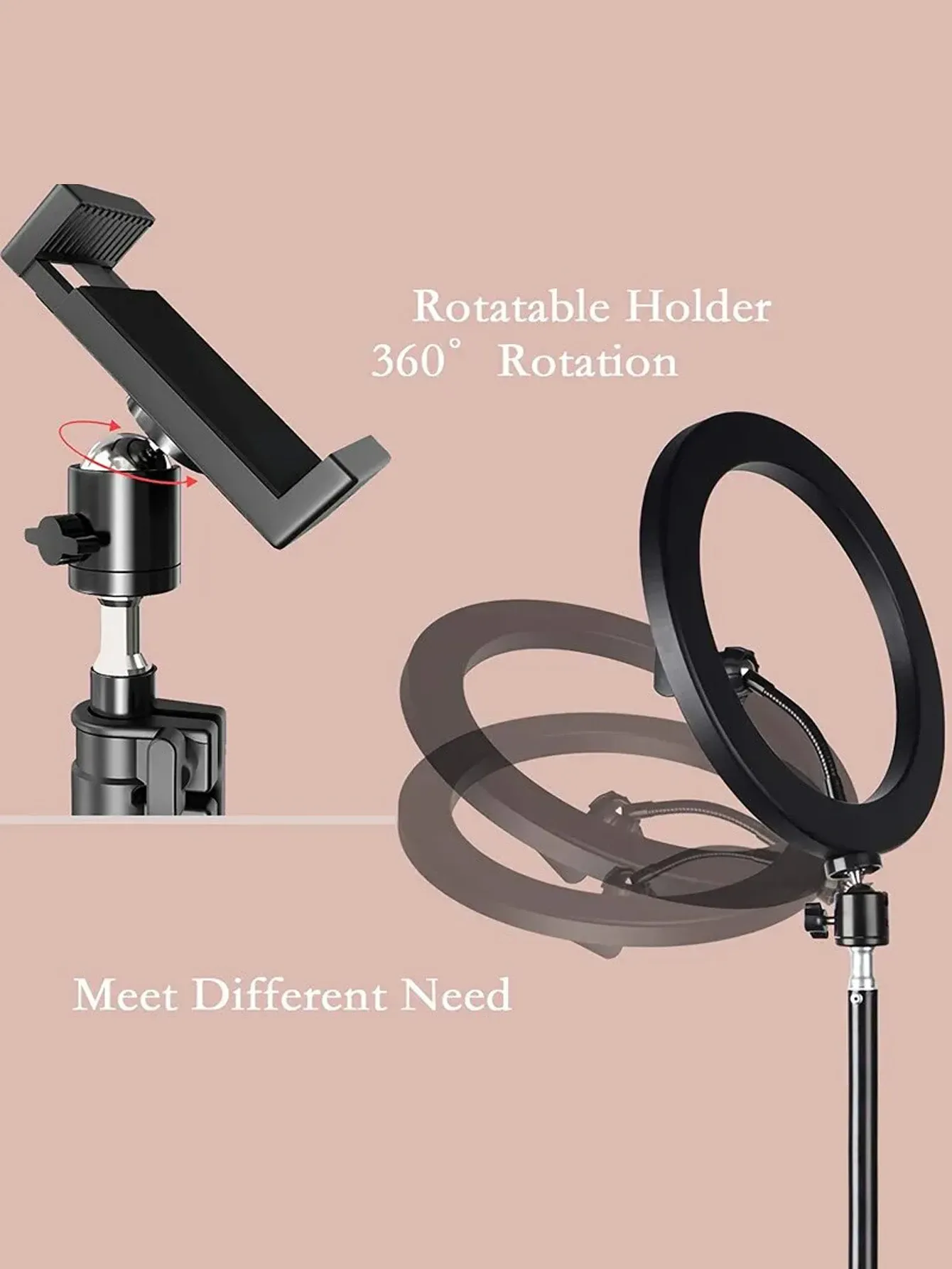 Anneau lumineux 26 cm avec trépied 2