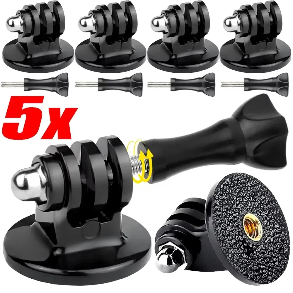 Lot de 1 à 5 adaptateurs de montage pour trépied de caméra d'action à vis 1/4 pouce, compatibles GoPro Hero 10 à 13, DJI Osmo Action et Xiaomi - Image 1