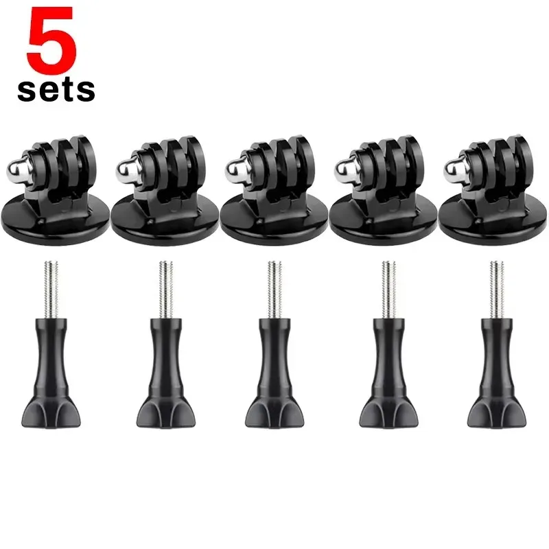 Lot de 1 à 5 adaptateurs de montage pour trépied de caméra d'action à vis 1/4 pouce, compatibles GoPro Hero 10 à 13, DJI Osmo Action et Xiaomi 7