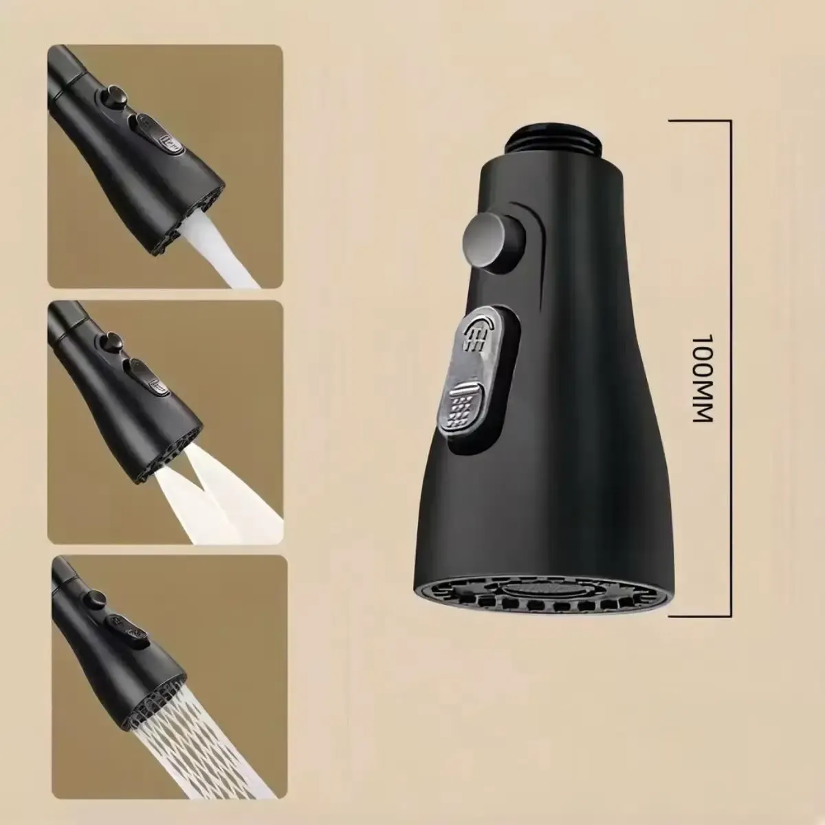 Filtre de robinet multifonctionnel pour évier de cuisine, douchette pulvérisatrice, buse extensible, tête de robinet pour salle de bain et toilettes - Image 1