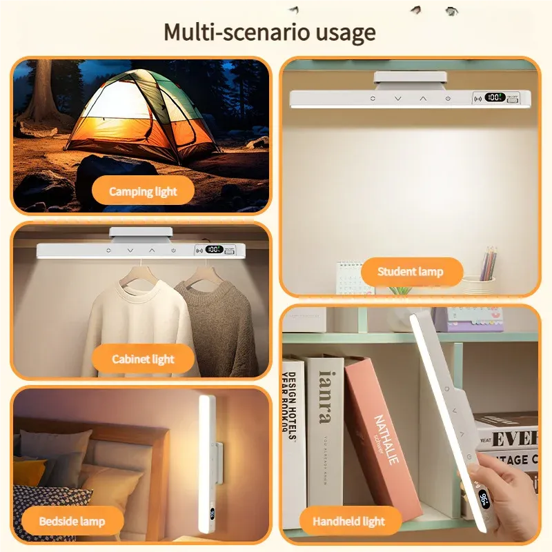 Lampe de bureau tactile magnétique rechargeable, batterie intégrée 2500 mAh 3
