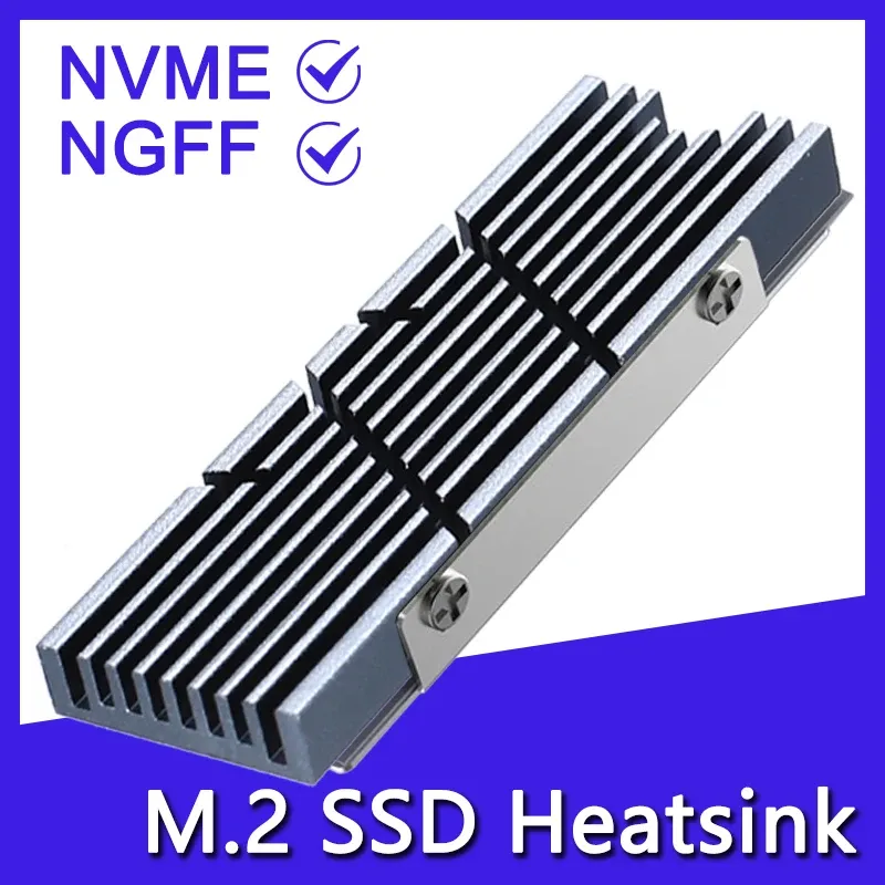 GPUHOLD Dissipateur thermique en aluminium pour SSD M.2 NVMe NGFF 2280, radiateur pour disque dur avec coussin thermique, compatible PC de bureau et PS5