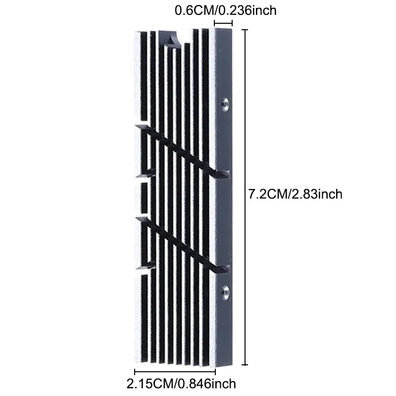 GPUHOLD Dissipateur thermique en aluminium pour SSD M.2 NVMe NGFF 2280, radiateur pour disque dur avec coussin thermique, compatible PC de bureau et PS5 3