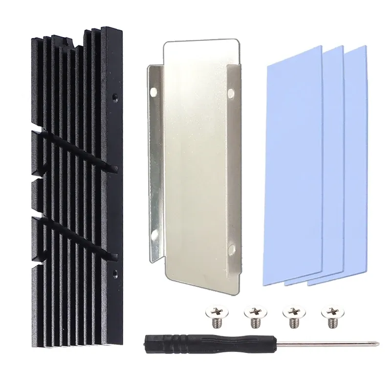 GPUHOLD Dissipateur thermique en aluminium pour SSD M.2 NVMe NGFF 2280, radiateur pour disque dur avec coussin thermique, compatible PC de bureau et PS5 8