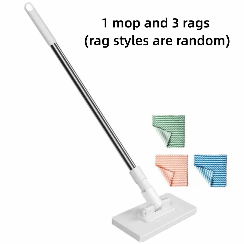 Nouveau - Lot de 3 chiffons réutilisables pour balai à tête rotative à 360°, serpillière mains libres anti-poussière, sans lavage, pour la maison 7