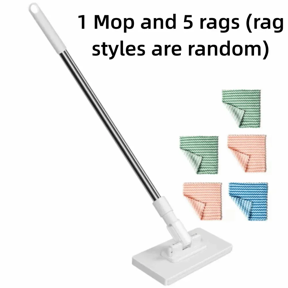 Nouveau - Lot de 3 chiffons réutilisables pour balai à tête rotative à 360°, serpillière mains libres anti-poussière, sans lavage, pour la maison 9