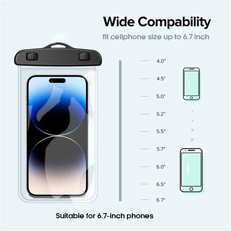 Étui étanche universel IPX8 pour smartphone, protection natation, compatible iPhone 15 et 14, Samsung, Oppo et Vivo 5