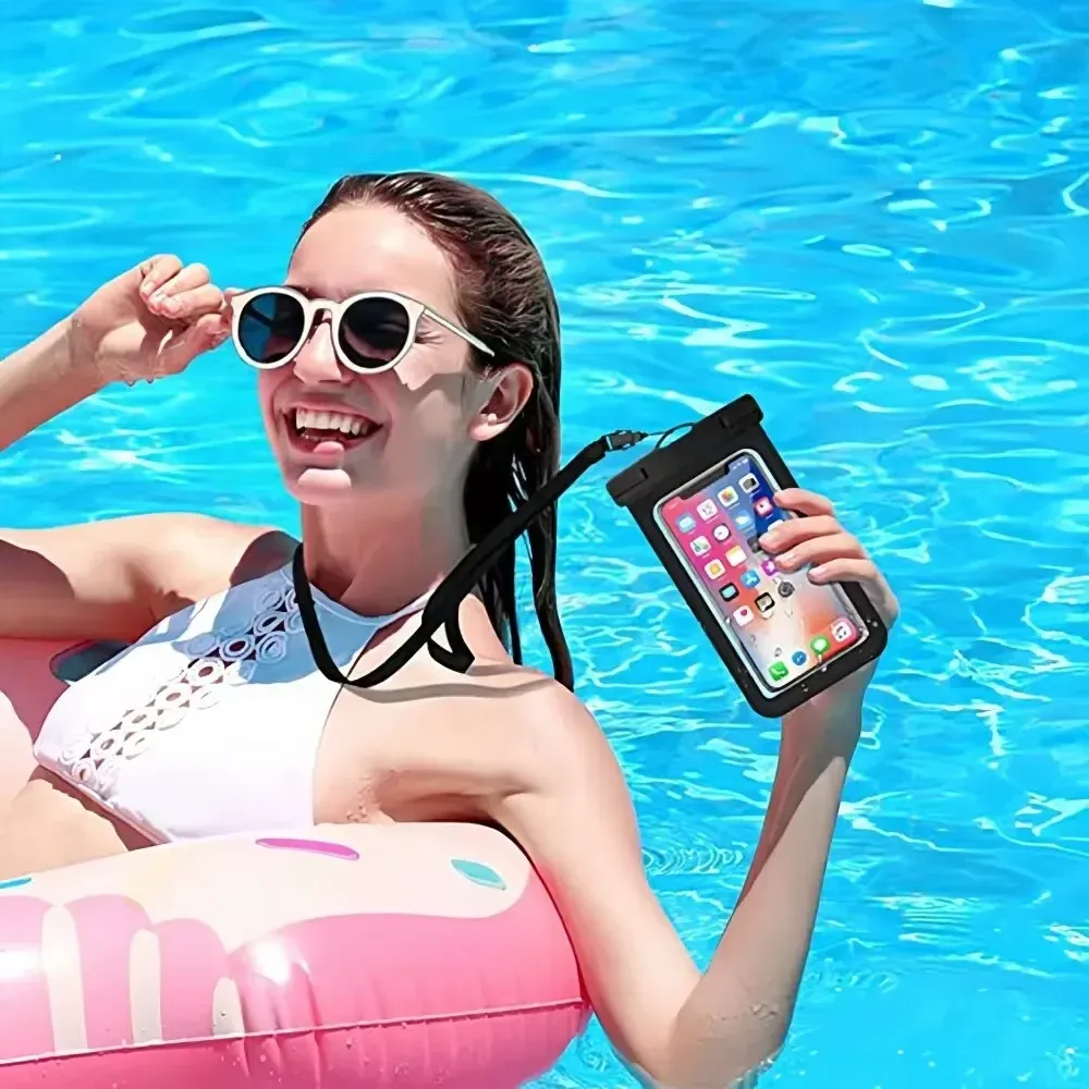 Détail de l'étui étanche pour smartphone