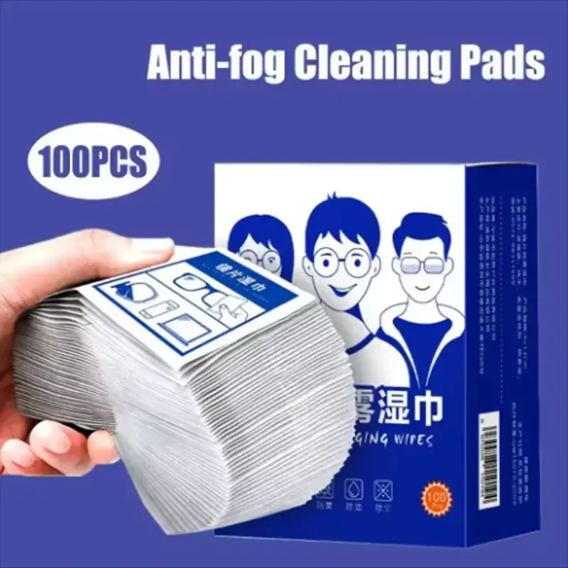 Lingettes pour lunettes, 100 pièces, chiffon de nettoyage anti-buée pour écran, lingettes à l'alcool, chiffon en microfibre pour lentilles