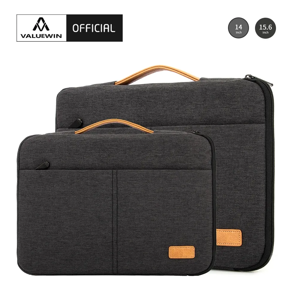 Sacoche pour ordinateur portable 14" et 15,6" résistante aux chocs, compatible MacBook, HP, Dell et Acer, mallette de voyage pour homme d'affaires