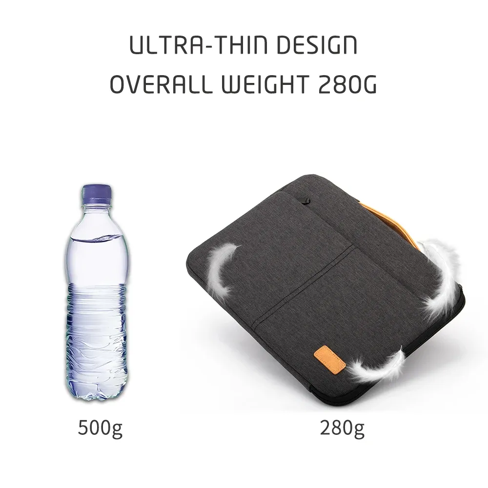 Sacoche pour ordinateur portable 14" et 15,6" résistante aux chocs, compatible MacBook, HP, Dell et Acer, mallette de voyage pour homme d'affaires 4
