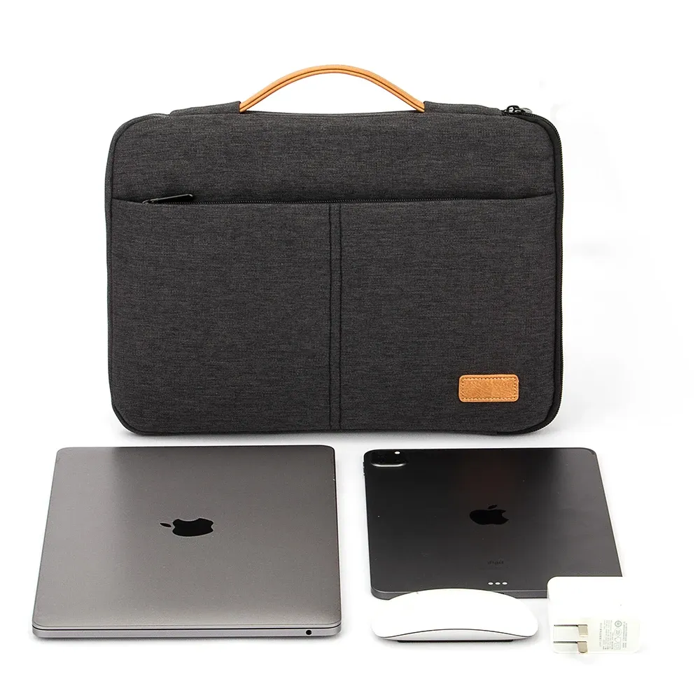Sacoche pour ordinateur portable 14" et 15,6" résistante aux chocs, compatible MacBook, HP, Dell et Acer, mallette de voyage pour homme d'affaires 5