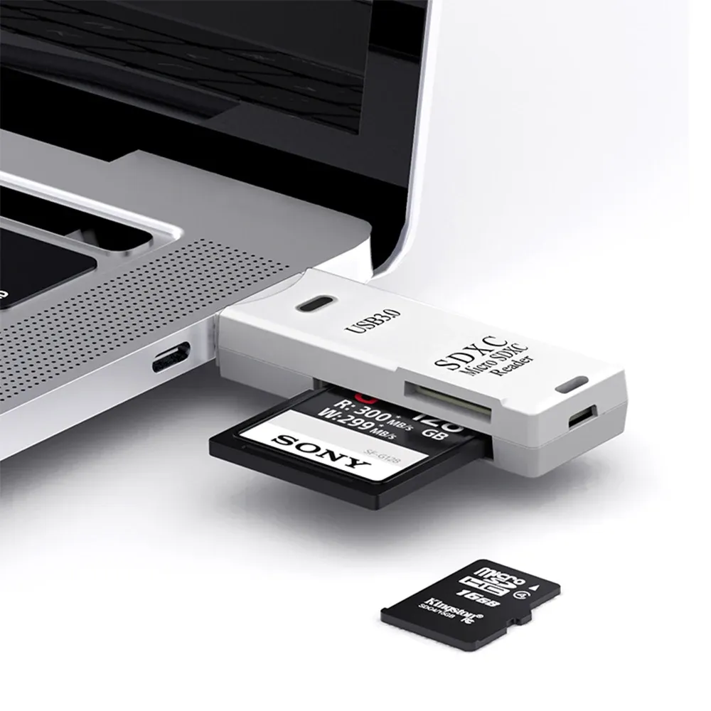 Lecteur de cartes USB 3.0 2 en 1 pour cartes microSD et TF, haute vitesse 6