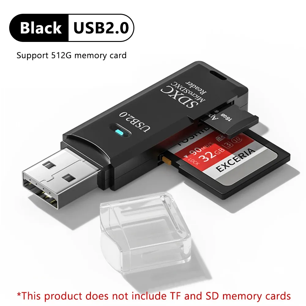 Lecteur de cartes USB 3.0 2 en 1 pour cartes microSD et TF, haute vitesse 8