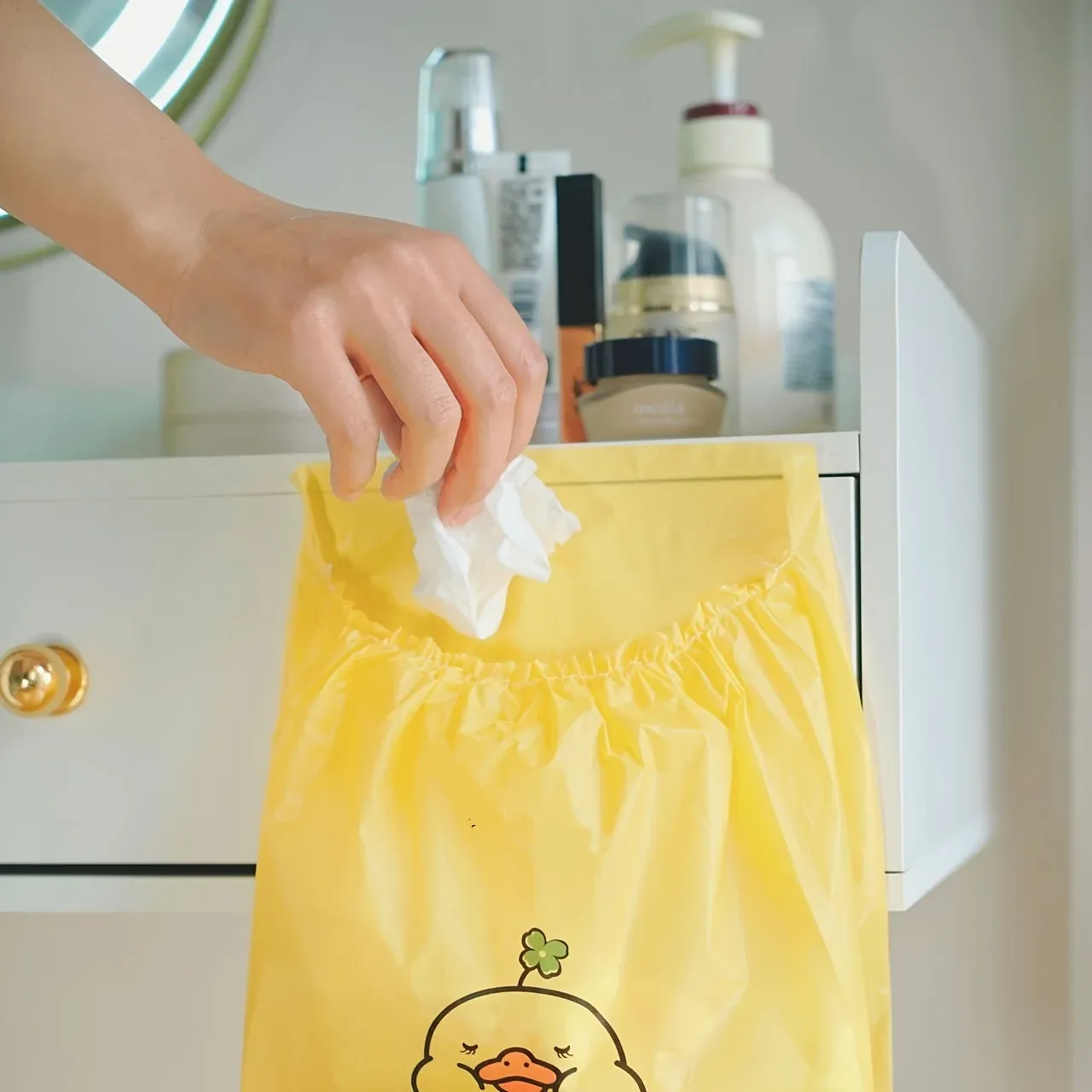 Sac poubelle adhésif jetable pour voiture, lot de 15, sac de rangement suspendu multifonction pour habitacle, petit sac plastique 3
