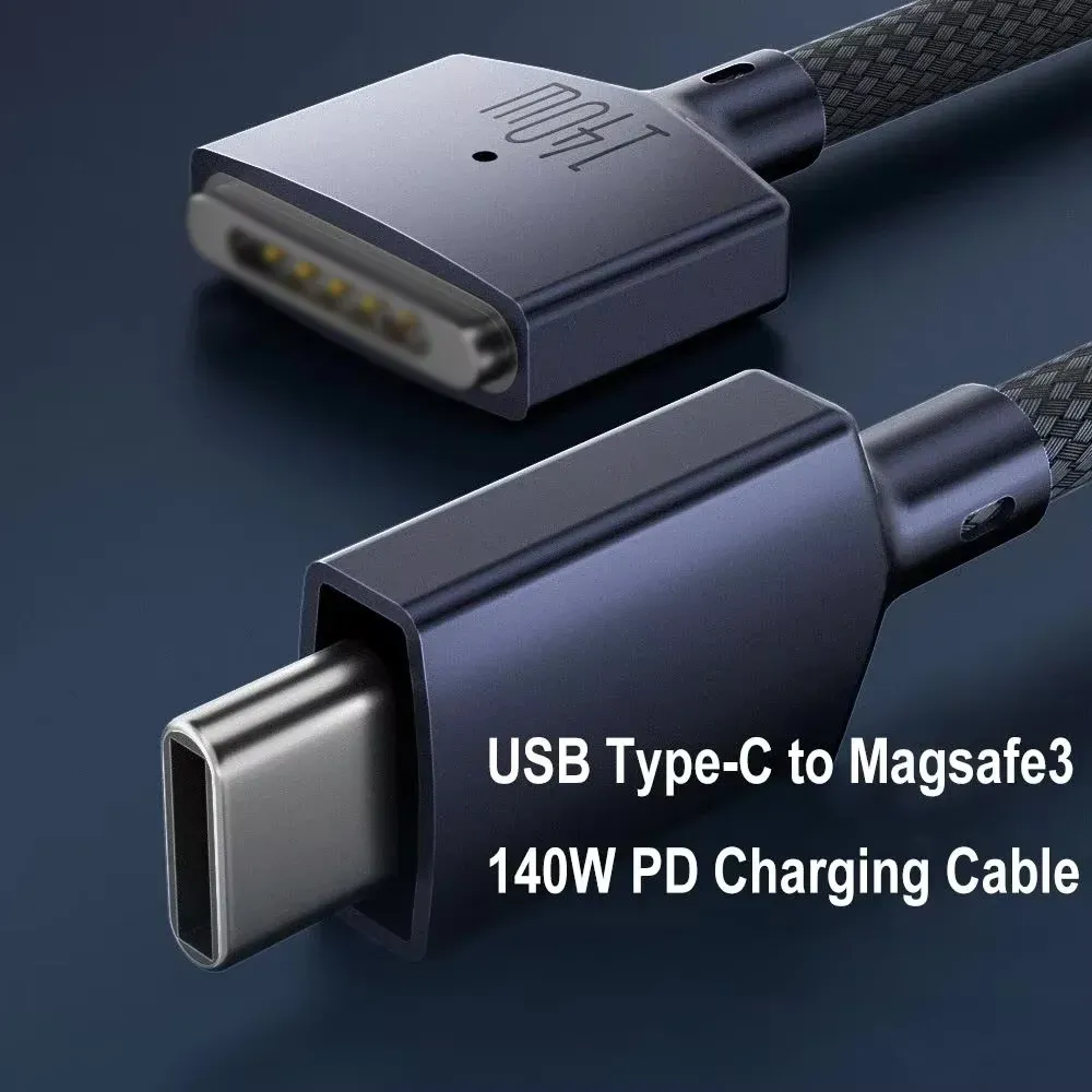 Câble de charge magnétique USB-C vers MagSafe 3 , 140 W, 200 cm (78,7 po), compatible PD, pour MacBook Pro et MacBook Air 2