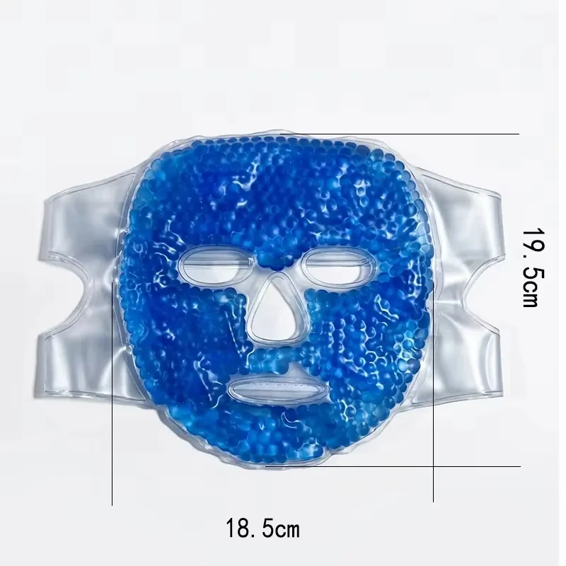 Masque de glace, masque facial en gel perlé, soulagement de la fatigue faciale, masque chaud et froid, compagnon de masque facial, cadeaux pour femmes 6