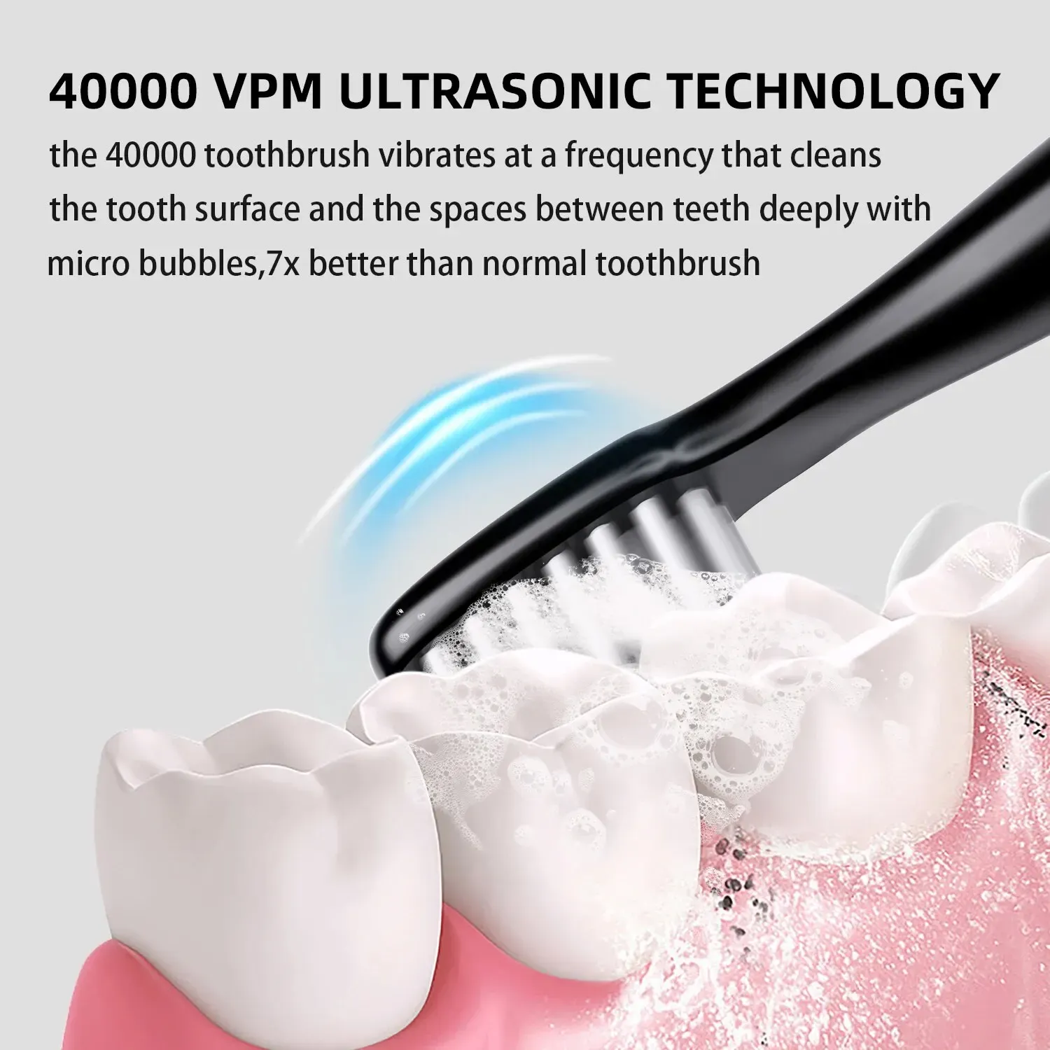 Brosse à dents électrique sonique à tête fine, étanche IPX7, idéale pour le voyage 2