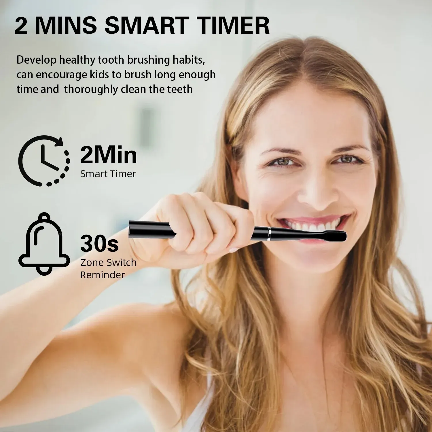 Brosse à dents électrique sonique à tête fine, étanche IPX7, idéale pour le voyage 4