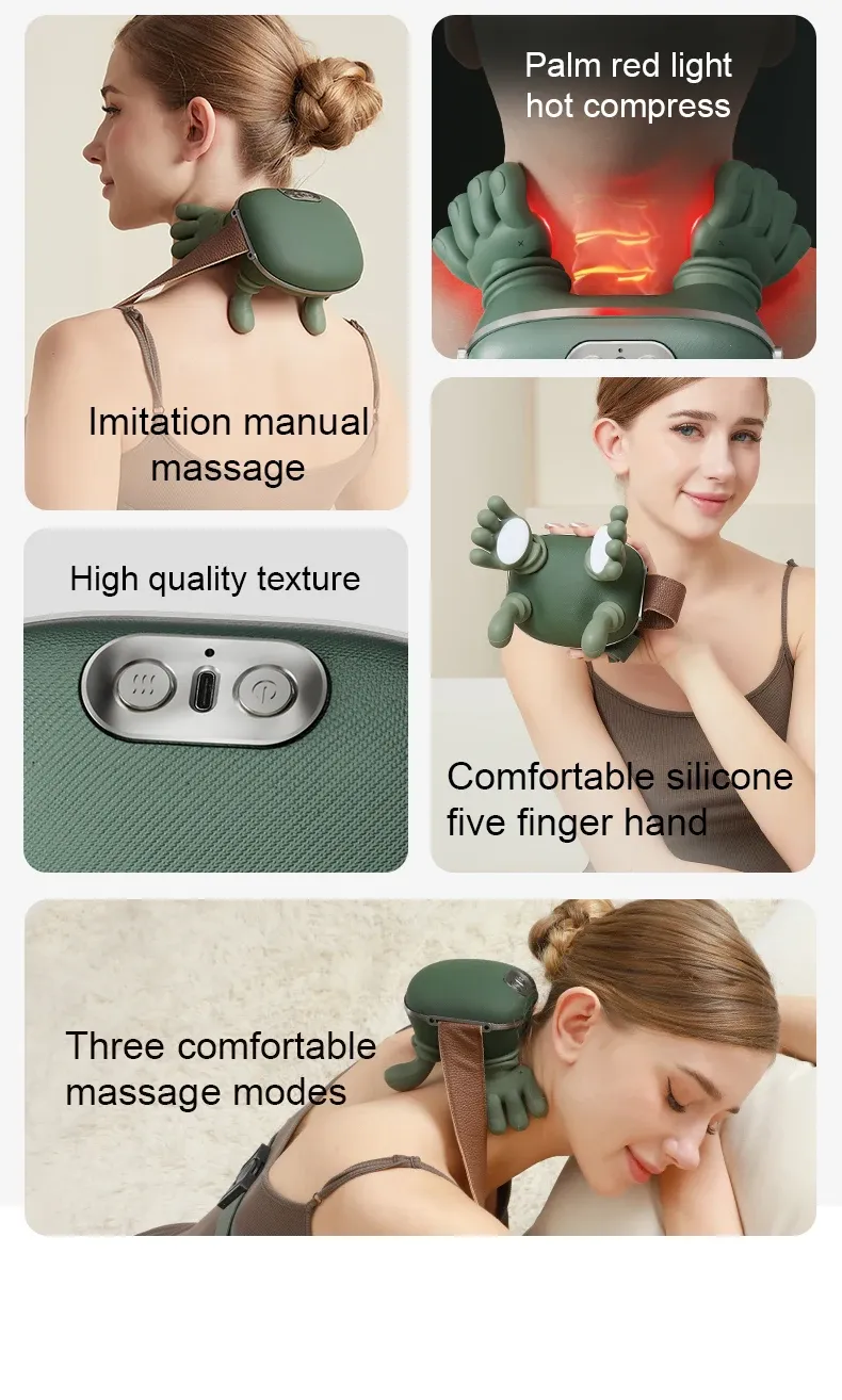 Appareil de massage des épaules en situation d'utilisation