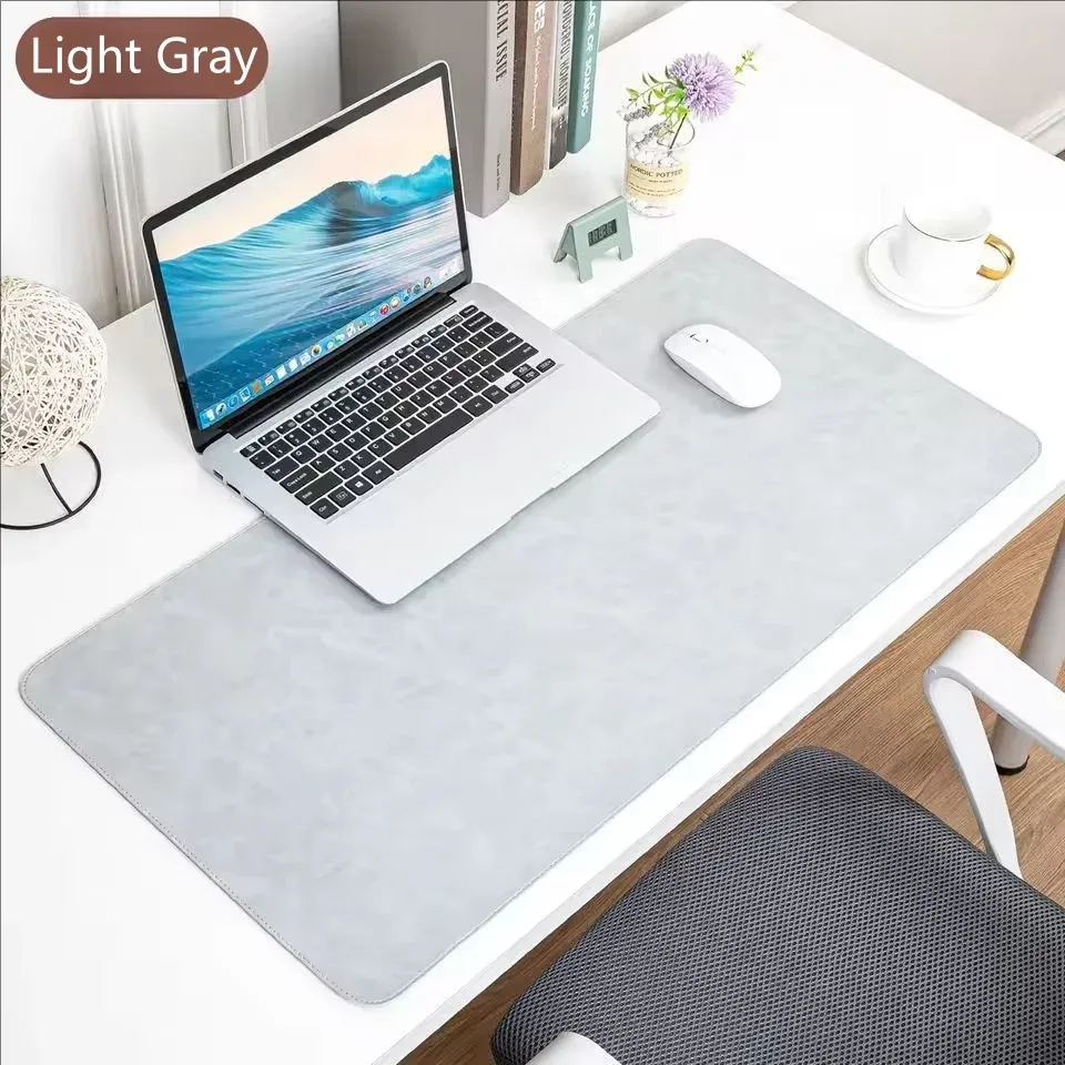 Tapis de bureau imperméable en PU, grand format, antidérapant, pour souris et clavier 7