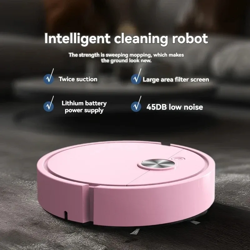 Robot aspirateur balayeur automatique 5 en 1 intelligent pour la maison, mini machine de nettoyage avec chargeur USB 3