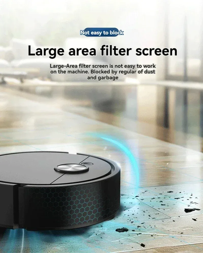Robot nettoyant un sol en parquet