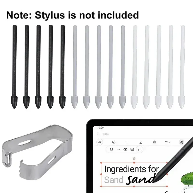 Pointe de rechange en métal pour stylet tactile Samsung Galaxy S24, S24 Ultra, Tab S9, S9 Ultra, S9 FE et S Pen 5