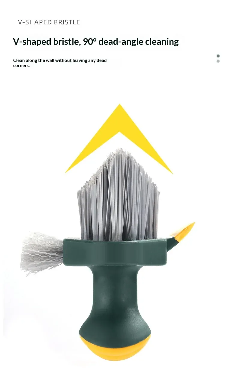 Détail de la tête de brosse à trois faces