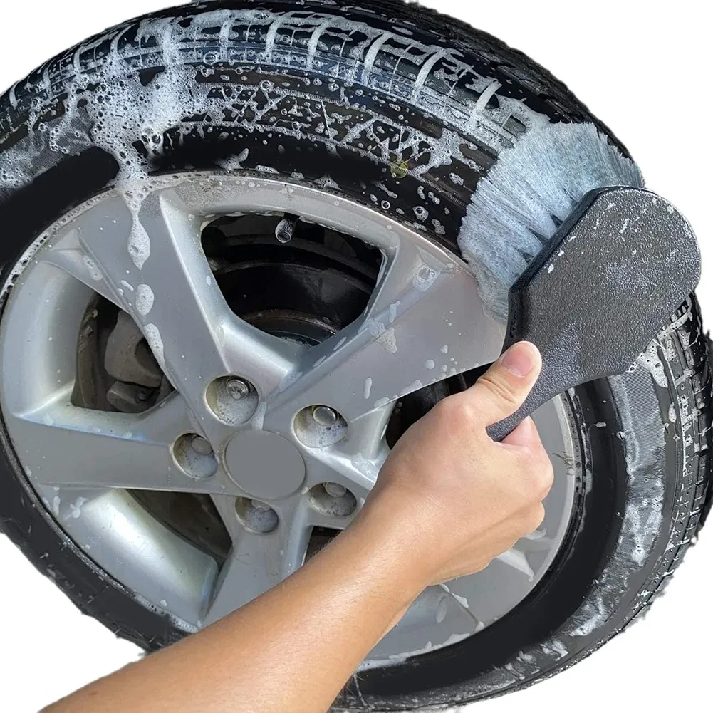 Brosse de nettoyage pour pneus et jantes, compatible voitures, camions, motos et camping-cars 3