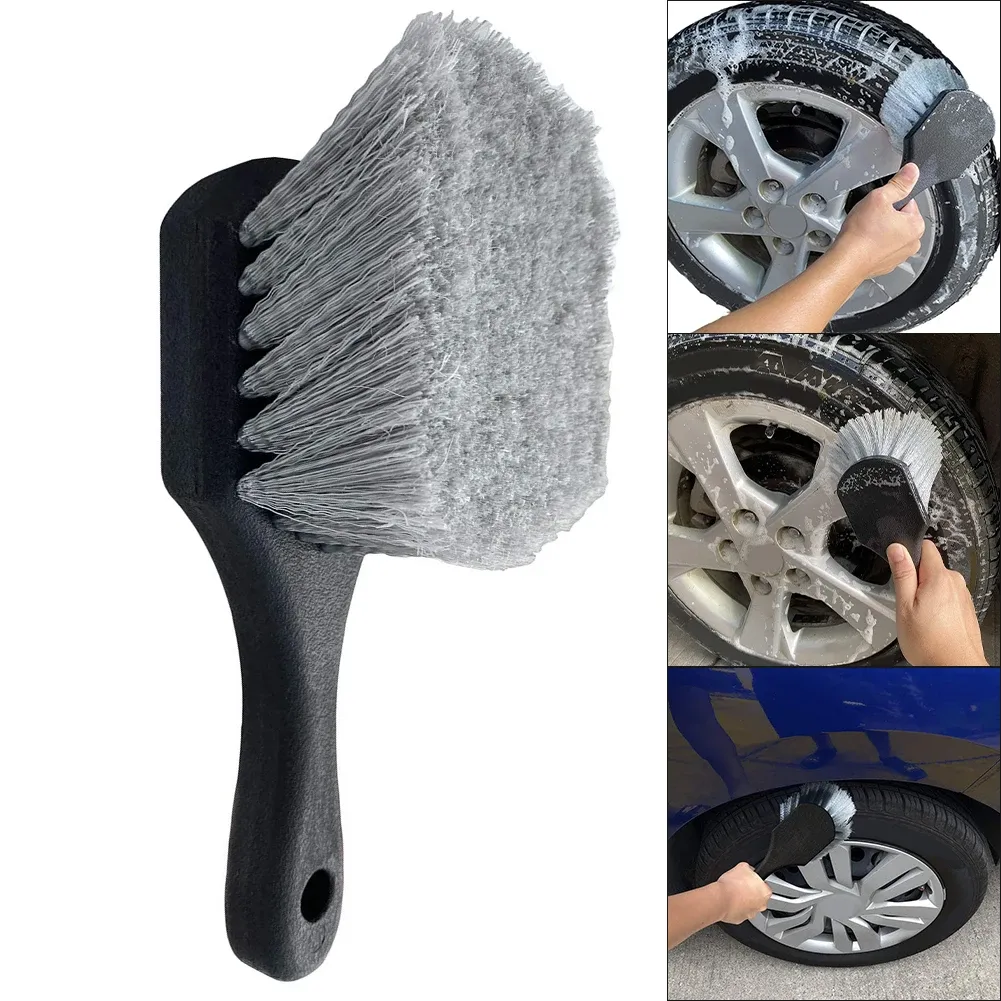 Brosse de nettoyage de pneus, poignée ergonomique