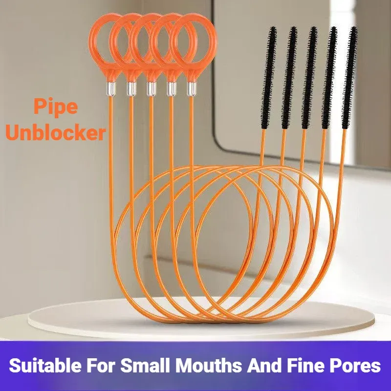 Outil flexible de nettoyage de canalisations pour cheveux et débris : éviers, salles de bain, cuisines, baignoires et douches 3