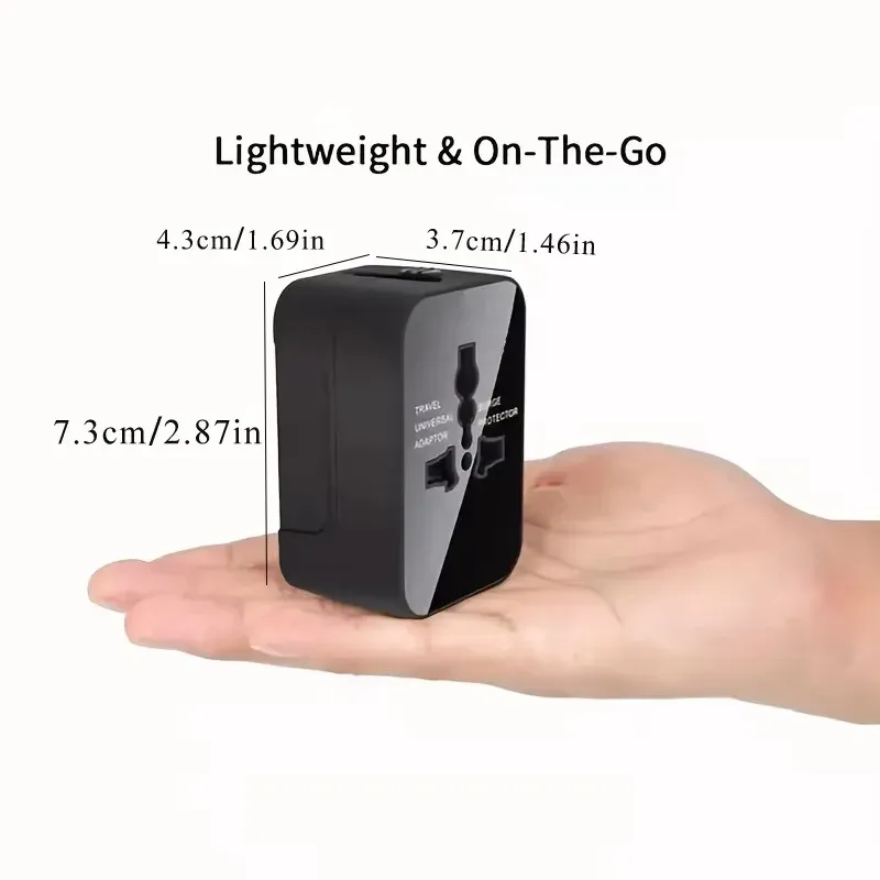Adaptateur secteur universel avec deux ports USB, prises de voyage universelles, adaptateur secteur UE-US 4